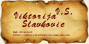 Viktorija Slavković vizit kartica